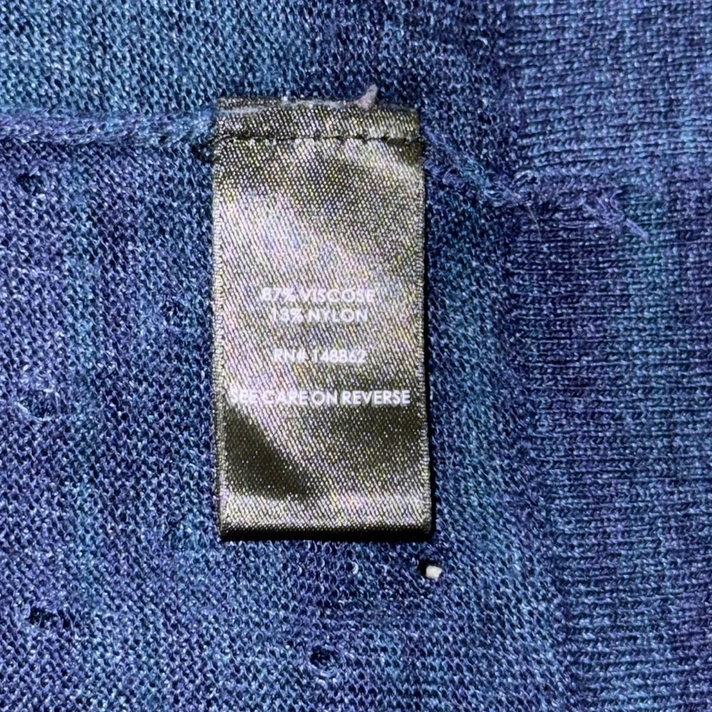 Torrid Space-Dye Duster V-Neck Button-Front Sweater Blue - Picture 12 of 16